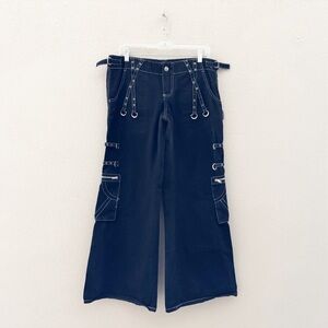 Tripp NYC Y2K Pants Vintage Rave 90s Goth Punk Emo Rock Bondage Cargo Wide 11
